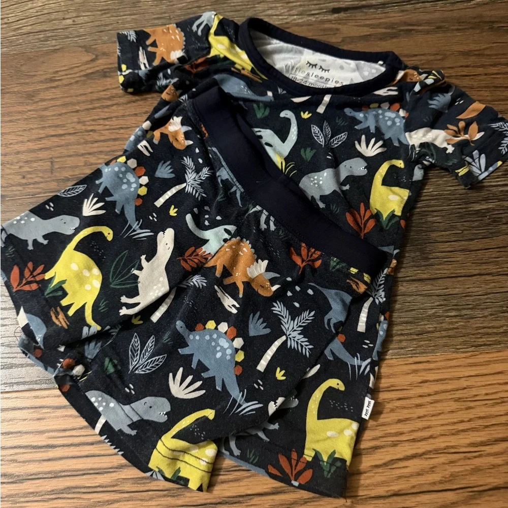 Little Sleepies Jurassic Jungle Two-Piece Pajama Set - Picture 8 of 8